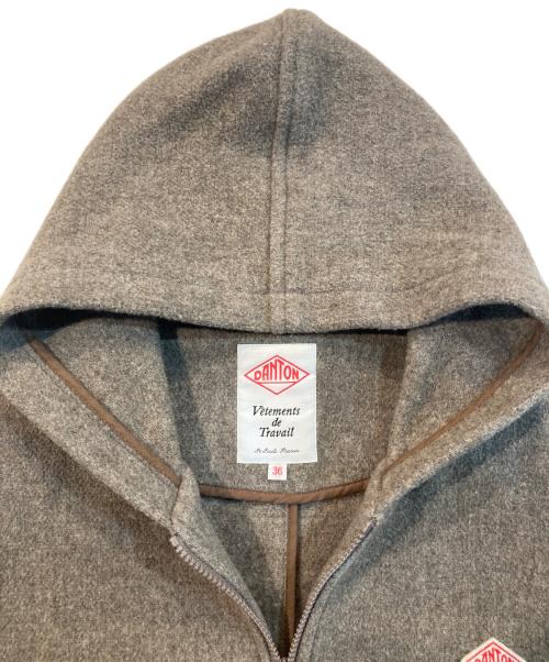 DANTON（ダントン）DANTON (ダントン) ウールライトパイル ウールモッサ ジップアップ フードジャケット ベージュ サイズ:Sの古着・服飾アイテム