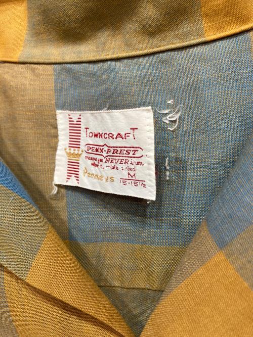 TOWN CRAFT（タウンクラフト）TOWN CRAFT (タウンクラフト) オープンカラーシャツ イエロー サイズ:Mの古着・服飾アイテム