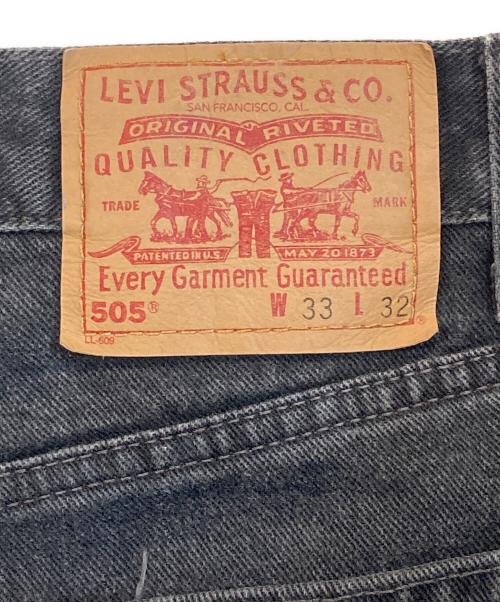 LEVI'S（リーバイス）LEVI'S (リーバイス) 505ブラックデニムパンツ ブラック サイズ:W33×L32の古着・服飾アイテム