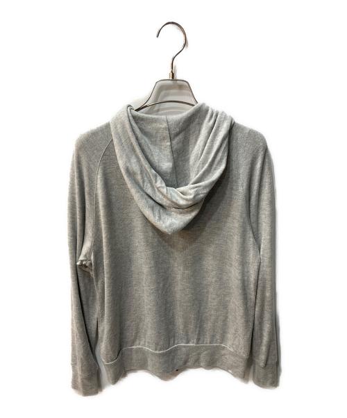 THREE DOTS（スリードッツ）THREE DOTS (スリードッツ) Brushed sweater raglan zip hoody グレー サイズ:XSの古着・服飾アイテム