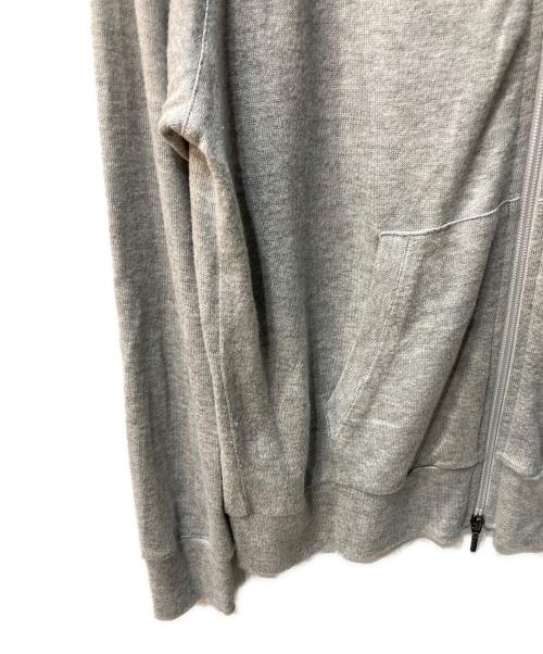 THREE DOTS（スリードッツ）THREE DOTS (スリードッツ) Brushed sweater raglan zip hoody グレー サイズ:XSの古着・服飾アイテム