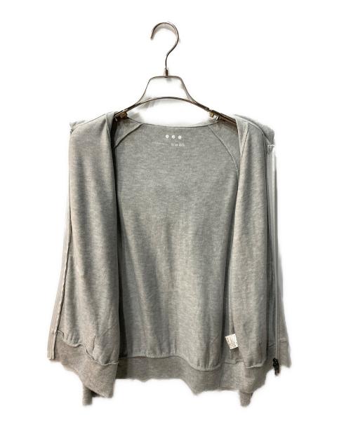 THREE DOTS（スリードッツ）THREE DOTS (スリードッツ) Brushed sweater raglan zip hoody グレー サイズ:XSの古着・服飾アイテム
