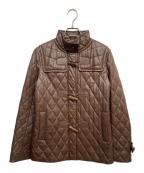 BURBERRY LONDONバーバリーロンドン）の古着「ムートンレザーダッフルコート」｜ブラウン