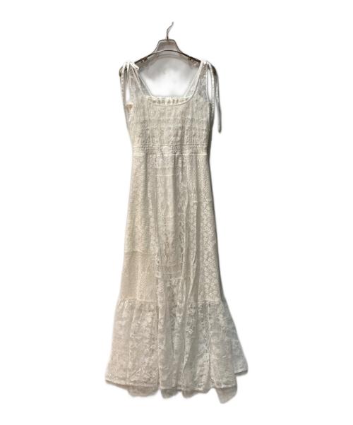 Lily Brown（リリーブラウン）Lily Brown (リリーブラウン) パッチ ワーク レース ロング ワンピース ホワイト サイズ:1の古着・服飾アイテム