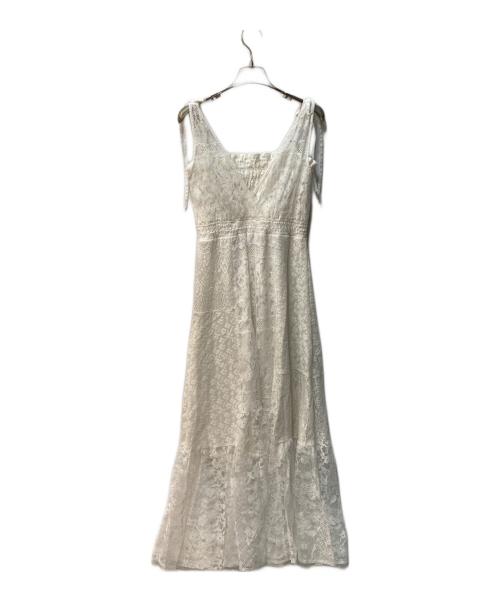 Lily Brown（リリーブラウン）Lily Brown (リリーブラウン) パッチ ワーク レース ロング ワンピース ホワイト サイズ:1の古着・服飾アイテム