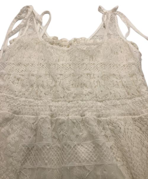 Lily Brown（リリーブラウン）Lily Brown (リリーブラウン) パッチ ワーク レース ロング ワンピース ホワイト サイズ:1の古着・服飾アイテム