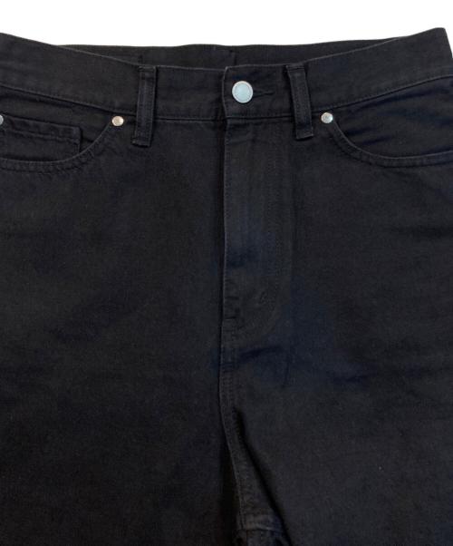 HUMAN WOMAN（ヒューマンウーマン）HUMAN WOMAN (ヒューマンウーマン) 11ozブラックデニムセミワイドパンツ ブラック サイズ:Mの古着・服飾アイテム