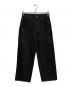 HUMAN WOMAN（ヒューマンウーマン）の古着「11ozブラックデニムセミワイドパンツ」｜ブラック