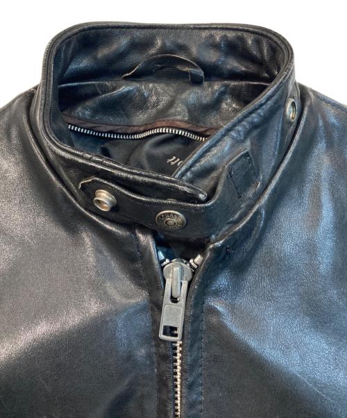 Schott（ショット）Schott (ショット) シングルライダースジャケット ブラック サイズ:36の古着・服飾アイテム