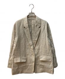 Spick and Span（スピック＆スパン）の古着「リネン エアリー ジャケット」｜ベージュ