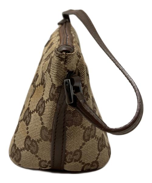 GUCCI（グッチ）GUCCI (グッチ) GGキャンバスハンドバッグ ブラウンの古着・服飾アイテム