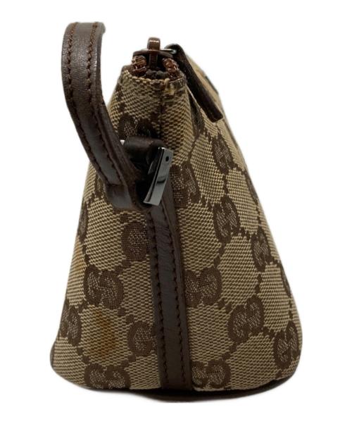 GUCCI（グッチ）GUCCI (グッチ) GGキャンバスハンドバッグ ブラウンの古着・服飾アイテム
