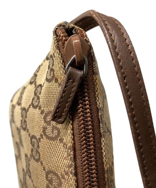 GUCCI（グッチ）GUCCI (グッチ) GGキャンバスハンドバッグ ブラウンの古着・服飾アイテム