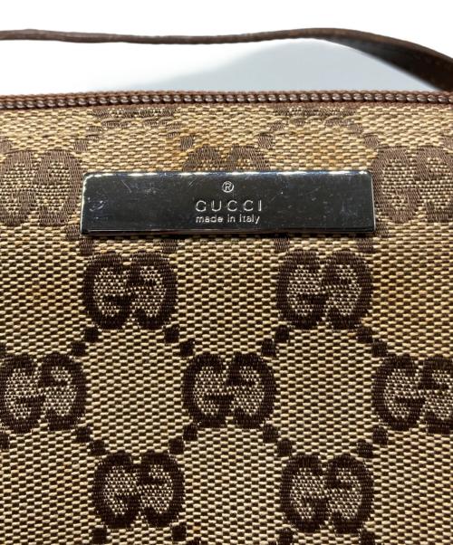 GUCCI（グッチ）GUCCI (グッチ) GGキャンバスハンドバッグ ブラウンの古着・服飾アイテム