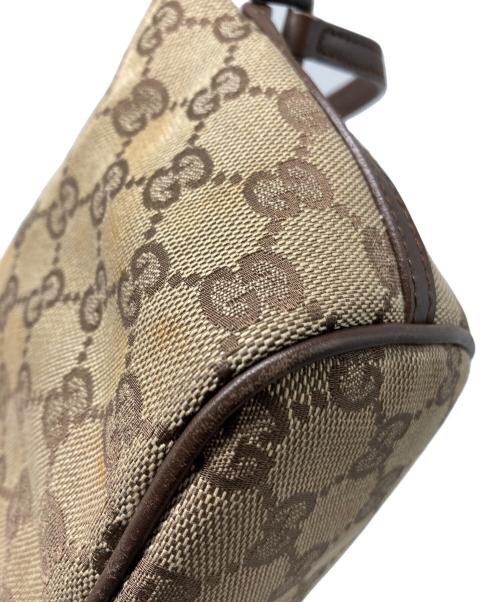 GUCCI（グッチ）GUCCI (グッチ) GGキャンバスハンドバッグ ブラウンの古着・服飾アイテム