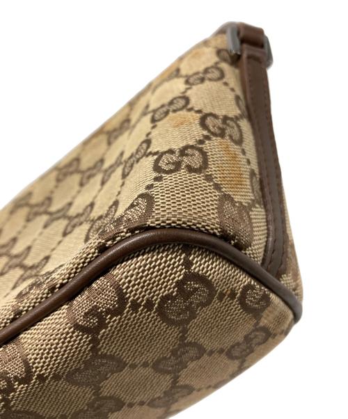GUCCI（グッチ）GUCCI (グッチ) GGキャンバスハンドバッグ ブラウンの古着・服飾アイテム