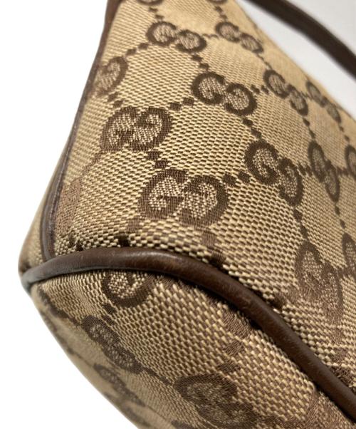 GUCCI（グッチ）GUCCI (グッチ) GGキャンバスハンドバッグ ブラウンの古着・服飾アイテム