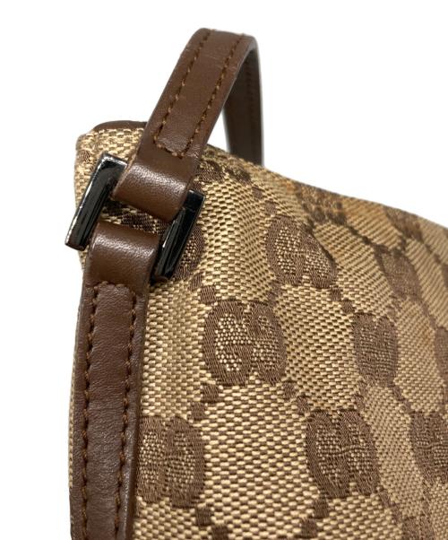 GUCCI（グッチ）GUCCI (グッチ) GGキャンバスハンドバッグ ブラウンの古着・服飾アイテム