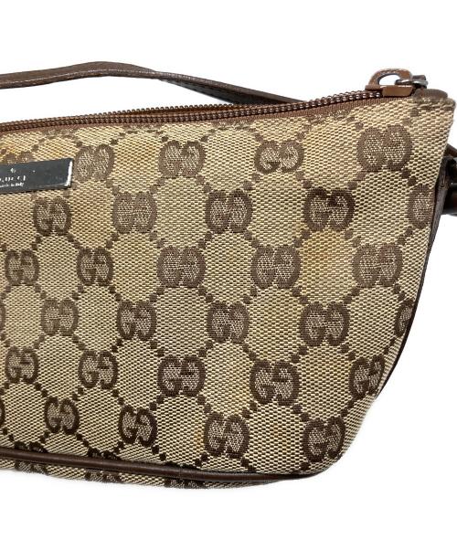 GUCCI（グッチ）GUCCI (グッチ) GGキャンバスハンドバッグ ブラウンの古着・服飾アイテム