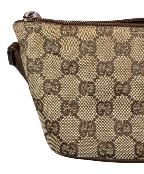 GUCCI（グッチ）GUCCI (グッチ) GGキャンバスハンドバッグ ブラウンの古着・服飾アイテム