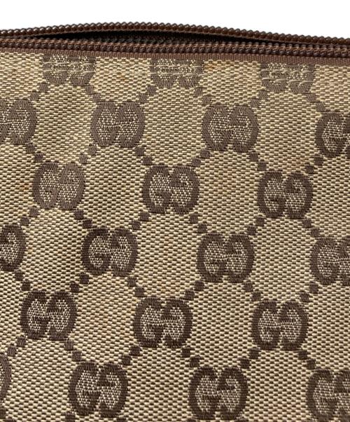 GUCCI（グッチ）GUCCI (グッチ) GGキャンバスハンドバッグ ブラウンの古着・服飾アイテム