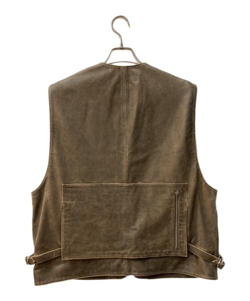 SUPREME（シュプリーム）SUPREME (シュプリーム) Patchwork Leather Cargo Vest ブラウン サイズ:Lの古着・服飾アイテム