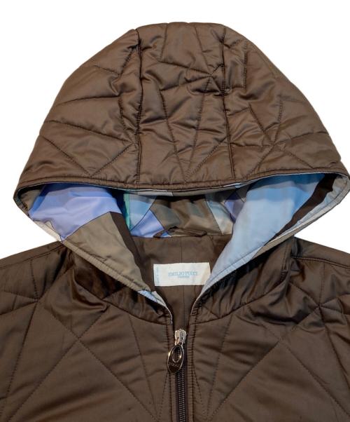 Emilio Pucci（エミリオ プッチ）Emilio Pucci (エミリオ プッチ) 中綿コート ブラウン サイズ:42の古着・服飾アイテム