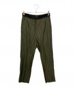 MM6 Maison Margielaエムエムシックスメゾンマルジェラ）の古着「センター　プレス　パンツ」｜オリーブ