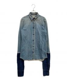 MM6 Maison Margiela（エムエムシックスメゾンマルジェラ）の古着「ドッキング デニム シャツ ジャケット」｜インディゴ