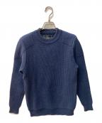 ADDICT CLOTHESアディクト クローズ）の古着「ワッフルコットンタートルネックニット」｜ネイビー