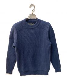 ADDICT CLOTHES（アディクト クローズ）の古着「ワッフルコットンタートルネックニット」｜ネイビー