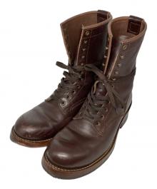 ADDICT CLOTHES（アディクト クローズ）の古着「STEERHIDE RACE UP BOOTS」｜ブラウン