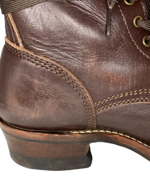 ADDICT CLOTHES（アディクト クローズ）ADDICT CLOTHES (アディクト クローズ) STEERHIDE RACE UP BOOTS ブラウン サイズ:8の古着・服飾アイテム