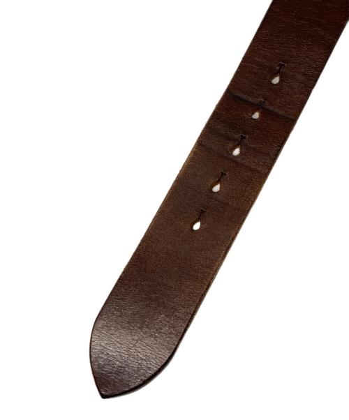 ADDICT CLOTHES（アディクト クローズ）ADDICT CLOTHES (アディクト クローズ) Garrison Belt ブラウン サイズ: 81cm（W32)の古着・服飾アイテム