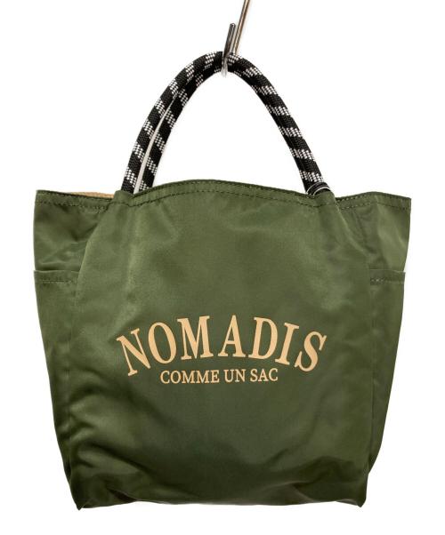 NOMADIS（ノマディス）NOMADIS (ノマディス) リバーシブルトートバッグ カーキ×ベージュ 未使用品の古着・服飾アイテム