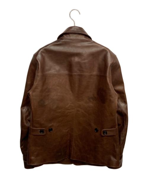 FINECREEK&CO（ファインクリークアンドコー）FINECREEK&CO (ファインクリークアンドコー) Car Coatレザーコート ブラウン サイズ:38の古着・服飾アイテム
