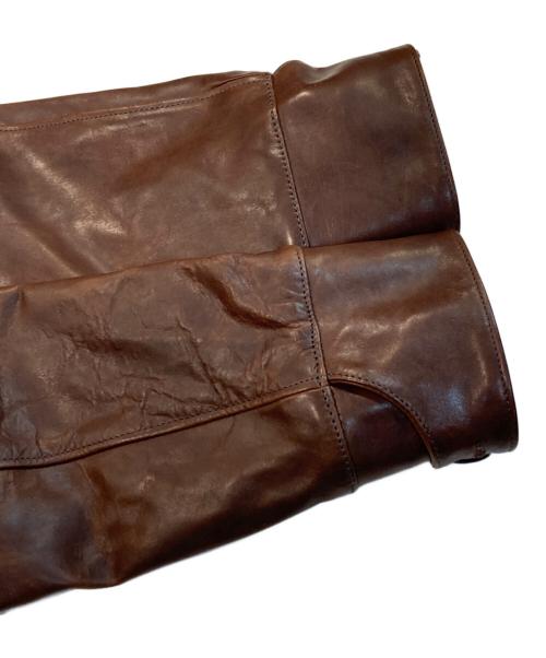 FINECREEK&CO（ファインクリークアンドコー）FINECREEK&CO (ファインクリークアンドコー) Car Coatレザーコート ブラウン サイズ:38の古着・服飾アイテム