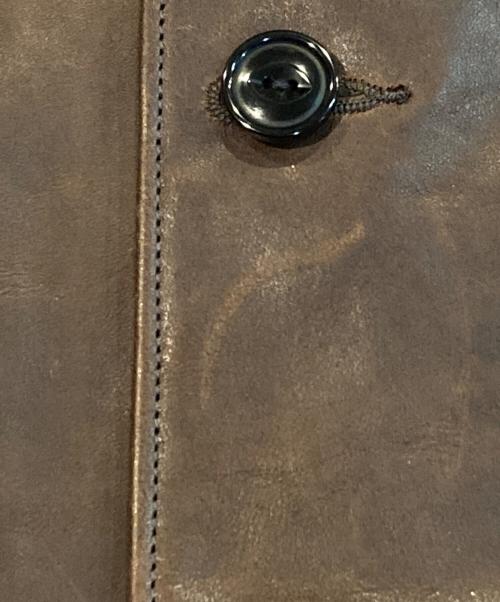 FINECREEK&CO（ファインクリークアンドコー）FINECREEK&CO (ファインクリークアンドコー) Car Coatレザーコート ブラウン サイズ:38の古着・服飾アイテム