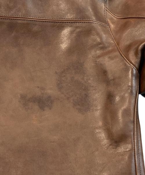 FINECREEK&CO（ファインクリークアンドコー）FINECREEK&CO (ファインクリークアンドコー) Car Coatレザーコート ブラウン サイズ:38の古着・服飾アイテム