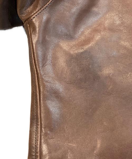 FINECREEK&CO（ファインクリークアンドコー）FINECREEK&CO (ファインクリークアンドコー) Car Coatレザーコート ブラウン サイズ:38の古着・服飾アイテム