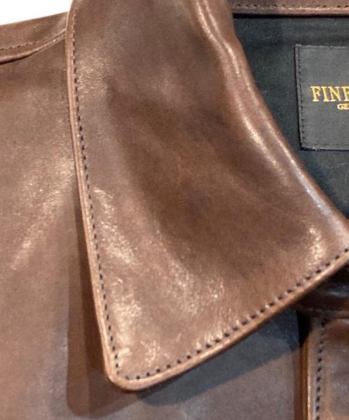 FINECREEK&CO（ファインクリークアンドコー）FINECREEK&CO (ファインクリークアンドコー) Car Coatレザーコート ブラウン サイズ:38の古着・服飾アイテム