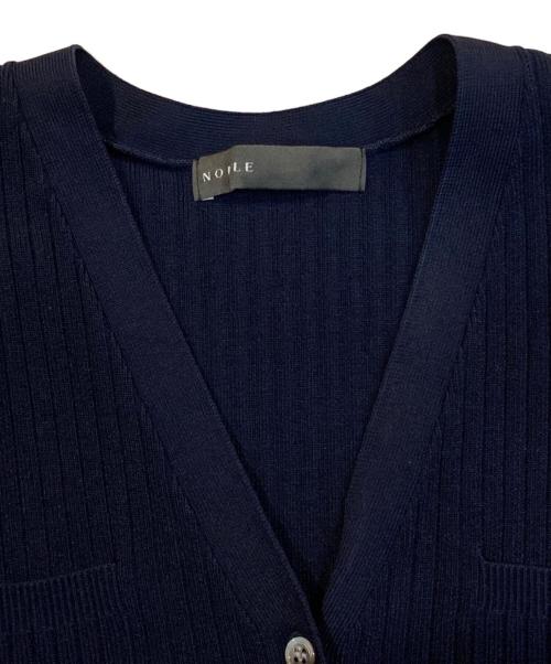 Noble（ノーブル）Noble (ノーブル) ナローワイドリブVカーディガン ネイビー サイズ:Freeの古着・服飾アイテム