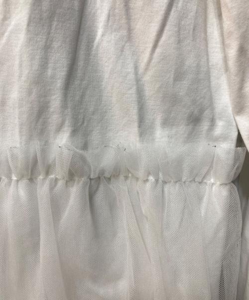 noir kei ninomiya（ノワール ケイ ニノミヤ）noir kei ninomiya (ノワール ケイ ニノミヤ) チュールカーディガン ホワイト サイズ:Lの古着・服飾アイテム