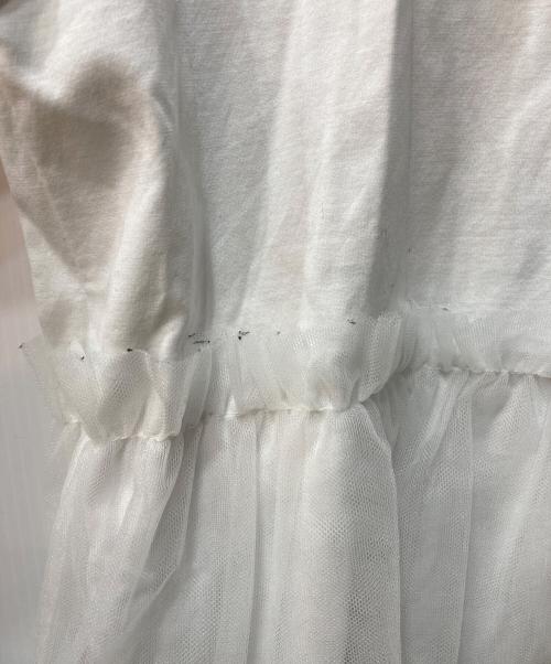 noir kei ninomiya（ノワール ケイ ニノミヤ）noir kei ninomiya (ノワール ケイ ニノミヤ) チュールカーディガン ホワイト サイズ:Lの古着・服飾アイテム