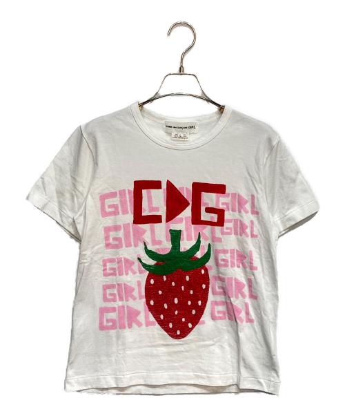 COMME des GARCONS GIRL（コムデギャルソンガール）COMME des GARCONS GIRL (コムデギャルソンガール) BRETT WESTFALL (ブレットウェストフォール) アートTシャツ ホワイト サイズ:Lの古着・服飾アイテム