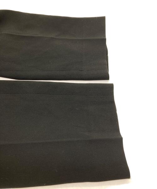 INDIVI V.A.I（インディヴィ バイ）INDIVI V.A.I (インディヴィ バイ) トリア セテート混 ストレッチ ノーカラー ジャケット セットアップ ブラック サイズ:Mの古着・服飾アイテム