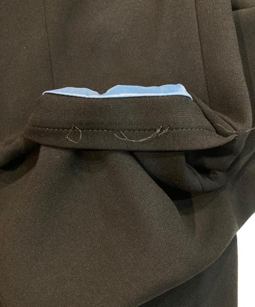 INDIVI V.A.I（インディヴィ バイ）INDIVI V.A.I (インディヴィ バイ) トリア セテート混 ストレッチ ノーカラー ジャケット セットアップ ブラック サイズ:Mの古着・服飾アイテム