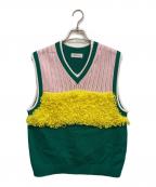 LIBRIO MENDONCAリブリオ メンドンサ）の古着「KNIT MOP VEST」｜グリーン