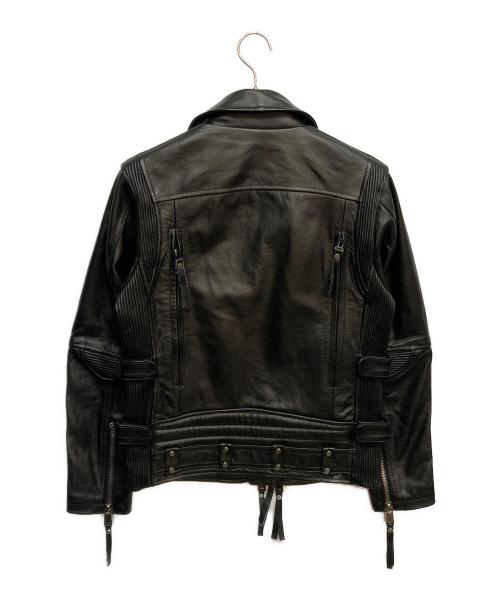 FORTIME（フォータイム）FORTIME (フォータイム) スタッズダブルライダースジャケット ブラック サイズ:Mの古着・服飾アイテム