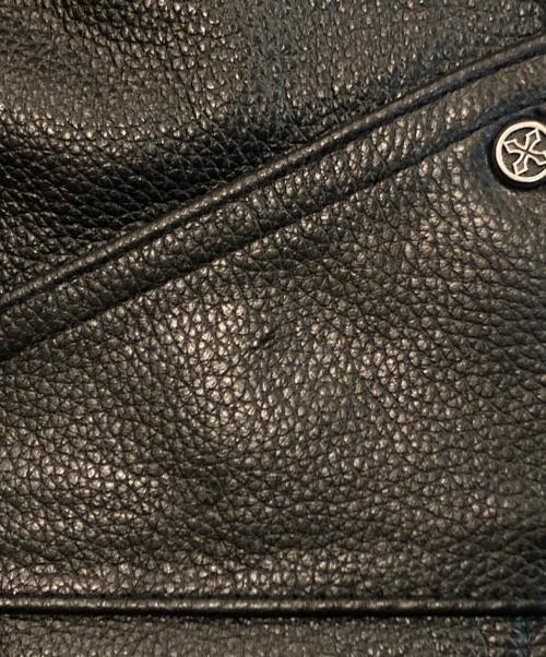 FORTIME（フォータイム）FORTIME (フォータイム) スタッズダブルライダースジャケット ブラック サイズ:Mの古着・服飾アイテム